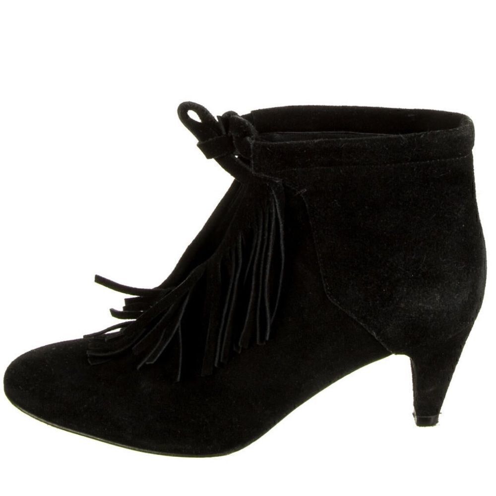 Maje Suede Fringe Boots Size 9
